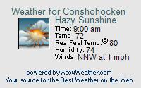 Conshy Current Weather in Conshohocken