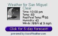 San Miguel weather forecast
