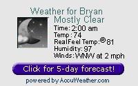 Bryan Oh. Weather forcast