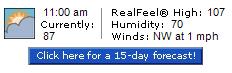 Local weather for Richmond including Monroe Park Campus, MCV Campus, and Monroe Park Campus Addition.