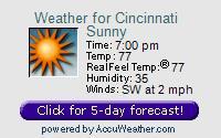 Click here for Cincinnati AccuWeather 15-day forecast